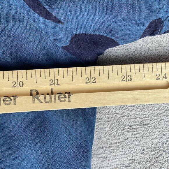 National Since 1952 Hawaiian Dress Women’s Petit Large Blue White Floral Pattern - Picture 11 of 13